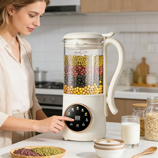 1.4L Nuts Milk Maker, Juicer and Soy Milk Machine with 16 Blades for Plant-Based Drinks, Oatmeal, Almond, Grains, and Beverages